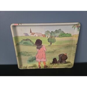 VTG Alpac Fiberglass Serving Tray French Countryside Farm House Children France